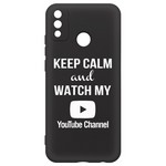 Чехол-накладка Krutoff Silicone Case YouTube для Honor 9X Lite черный Чехол-накладка Krutoff Silicone Case YouTube для Honor 9X Lite черный