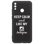 Чехол-накладка Krutoff Silicone Case Instagram для Honor 9X Lite черный Чехол-накладка Krutoff Silicone Case Instagram для Honor 9X Lite черный