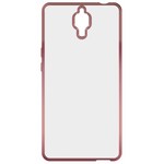 Накладка силиконовая с рамкой Krutoff для Xiaomi Mi 4 (rose gold)