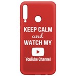Чехол-накладка Krutoff Silicone Case YouTube для Huawei P40 Lite E/ Honor 9C красный Чехол-накладка Krutoff Silicone Case YouTube для Huawei P40 Lite E/ Honor 9C красный