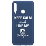 Чехол-накладка Krutoff Silicone Case Instagram для Huawei P40 Lite E/ Honor 9C синий Чехол-накладка Krutoff Silicone Case Instagram для Huawei P40 Lite E/ Honor 9C синий