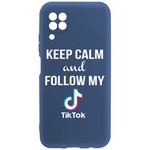 Чехол-накладка Krutoff Silicone Case TikTok для Huawei P40 Lite синий Чехол-накладка Krutoff Silicone Case TikTok для Huawei P40 Lite синий