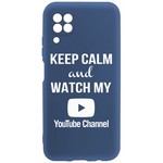 Чехол-накладка Krutoff Silicone Case YouTube для Huawei P40 Lite синий Чехол-накладка Krutoff Silicone Case YouTube для Huawei P40 Lite синий
