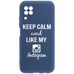 Чехол-накладка Krutoff Silicone Case Instagram для Huawei P40 Lite синий Чехол-накладка Krutoff Silicone Case Instagram для Huawei P40 Lite синий