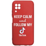 Чехол-накладка Krutoff Silicone Case TikTok для Huawei P40 Lite красный Чехол-накладка Krutoff Silicone Case TikTok для Huawei P40 Lite красный