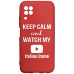 Чехол-накладка Krutoff Silicone Case YouTube для Huawei P40 Lite красный Чехол-накладка Krutoff Silicone Case YouTube для Huawei P40 Lite красный