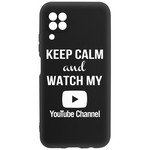 Чехол-накладка Krutoff Silicone Case YouTube для Huawei P40 Lite черный Чехол-накладка Krutoff Silicone Case YouTube для Huawei P40 Lite черный