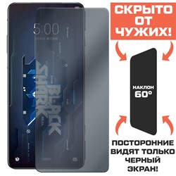 Стекло защитное гибридное Антишпион Krutoff для Xiaomi Black Shark 5 Pro