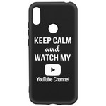 Чехол-накладка Krutoff Silicone Case YouTube для Huawei Y6 (2019)/ Y6s/ Honor 8A/ 8A Pro/ 8A Prime ч Чехол-накладка Krutoff Silicone Case YouTube для Huawei Y6 (2019)/ Y6s/ Honor 8A/ 8A Pro/ 8A Prime ч