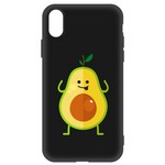 Чехол-накладка Krutoff Soft Case Авокадо Веселый для Apple iPhone X/ Xs черный Чехол-накладка Krutoff Soft Case Авокадо Веселый для Apple iPhone X/ Xs черный