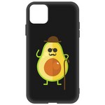 Чехол-накладка Krutoff Soft Case Авокадо Деловой для Apple iPhone 11 черный Чехол-накладка Krutoff Soft Case Авокадо Деловой для Apple iPhone 11 черный