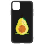 Чехол-накладка Krutoff Soft Case Авокадо Недовольный для Apple iPhone 11 черный Чехол-накладка Krutoff Soft Case Авокадо Недовольный для Apple iPhone 11 черный