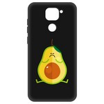 Чехол-накладка Krutoff Soft Case Авокадо Недовольный для Xiaomi Redmi Note 9 черный Чехол-накладка Krutoff Soft Case Авокадо Недовольный для Xiaomi Redmi Note 9 черный