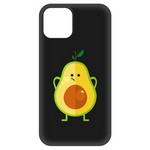 Чехол-накладка Krutoff Soft Case Авокадо Недоумевающий  для Apple iPhone 12 mini черный