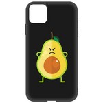 Чехол-накладка Krutoff Soft Case Авокадо Сердитый для Apple iPhone 11 черный Чехол-накладка Krutoff Soft Case Авокадо Сердитый для Apple iPhone 11 черный