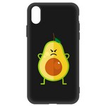 Чехол-накладка Krutoff Soft Case Авокадо Сердитый для Apple iPhone X/ Xs черный Чехол-накладка Krutoff Soft Case Авокадо Сердитый для Apple iPhone X/ Xs черный