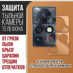 Стекло защитное гибридное Krutoff для камеры INFINIX Zero X Pro (2 шт.)