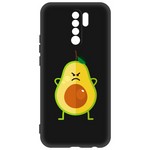 Чехол-накладка Krutoff Soft Case Авокадо Сердитый для Xiaomi Redmi 9 черный Чехол-накладка Krutoff Soft Case Авокадо Сердитый для Xiaomi Redmi 9 черный