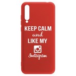 Чехол-накладка Krutoff Silicone Case Instagram для Huawei Y8p/ Honor 30i красный Чехол-накладка Krutoff Silicone Case Instagram для Huawei Y8p/ Honor 30i красный