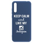 Чехол-накладка Krutoff Silicone Case Instagram для Huawei Y8p/ Honor 30i синий Чехол-накладка Krutoff Silicone Case Instagram для Huawei Y8p/ Honor 30i синий