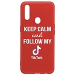 Чехол-накладка Krutoff Silicone Case TikTok для OPPO A31 красный Чехол-накладка Krutoff Silicone Case TikTok для OPPO A31 красный