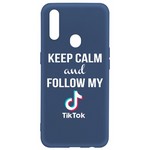 Чехол-накладка Krutoff Silicone Case TikTok для OPPO A31 синий Чехол-накладка Krutoff Silicone Case TikTok для OPPO A31 синий