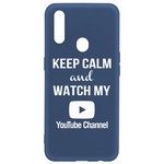 Чехол-накладка Krutoff Silicone Case YouTube для OPPO A31 синий Чехол-накладка Krutoff Silicone Case YouTube для OPPO A31 синий