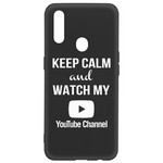 Чехол-накладка Krutoff Silicone Case YouTube для OPPO A31 черный Чехол-накладка Krutoff Silicone Case YouTube для OPPO A31 черный