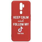 Чехол-накладка Krutoff Silicone Case TikTok для OPPO A5 2020/ A9 2020 красный Чехол-накладка Krutoff Silicone Case TikTok для OPPO A5 2020/ A9 2020 красный