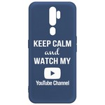 Чехол-накладка Krutoff Silicone Case YouTube для OPPO A5 2020/ A9 2020 синий Чехол-накладка Krutoff Silicone Case YouTube для OPPO A5 2020/ A9 2020 синий