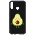 Чехол-накладка Krutoff Soft Case Авокадо Милый для Samsung Galaxy A20s (A207) черный Чехол-накладка Krutoff Soft Case Авокадо Милый для Samsung Galaxy A20s (A207) черный