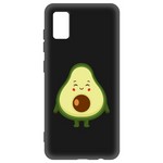 Чехол-накладка Krutoff Soft Case Авокадо Милый для Samsung Galaxy A41 (A415) черный Чехол-накладка Krutoff Soft Case Авокадо Милый для Samsung Galaxy A41 (A415) черный