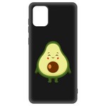 Чехол-накладка Krutoff Soft Case Авокадо Милый для Samsung Galaxy A71 (A715) черный Чехол-накладка Krutoff Soft Case Авокадо Милый для Samsung Galaxy A71 (A715) черный