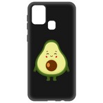 Чехол-накладка Krutoff Soft Case Авокадо Милый для Samsung Galaxy M31 (M315) черный Чехол-накладка Krutoff Soft Case Авокадо Милый для Samsung Galaxy M31 (M315) черный