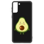Чехол-накладка Krutoff Soft Case Авокадо Милый для Samsung Galaxy S21+ (G996) черный Чехол-накладка Krutoff Soft Case Авокадо Милый для Samsung Galaxy S21+ (G996) черный
