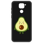 Чехол-накладка Krutoff Soft Case Авокадо Милый для Xiaomi Redmi Note 9 черный Чехол-накладка Krutoff Soft Case Авокадо Милый для Xiaomi Redmi Note 9 черный