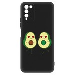 Чехол-накладка Krutoff Soft Case Авокадо Пара для Honor 10X Lite черный Чехол-накладка Krutoff Soft Case Авокадо Пара для Honor 10X Lite черный