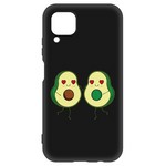 Чехол-накладка Krutoff Soft Case Авокадо Пара для Huawei P40 Lite черный Чехол-накладка Krutoff Soft Case Авокадо Пара для Huawei P40 Lite черный
