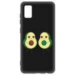 Чехол-накладка Krutoff Soft Case Авокадо Пара для Samsung Galaxy A41 (A415) черный Чехол-накладка Krutoff Soft Case Авокадо Пара для Samsung Galaxy A41 (A415) черный