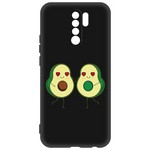Чехол-накладка Krutoff Soft Case Авокадо Пара для Xiaomi Redmi 9 черный Чехол-накладка Krutoff Soft Case Авокадо Пара для Xiaomi Redmi 9 черный