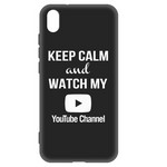 Чехол-накладка Krutoff Silicone Case YouTube для Xiaomi Redmi 7A (черный) Чехол-накладка Krutoff Silicone Case YouTube для Xiaomi Redmi 7A (черный)