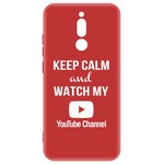 Чехол-накладка Krutoff Silicone Case YouTube для Xiaomi Redmi 8 (красный) Чехол-накладка Krutoff Silicone Case YouTube для Xiaomi Redmi 8 (красный)