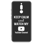 Чехол-накладка Krutoff Silicone Case YouTube для Xiaomi Redmi 8 (черный) Чехол-накладка Krutoff Silicone Case YouTube для Xiaomi Redmi 8 (черный)