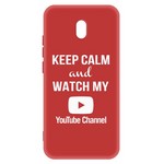 Чехол-накладка Krutoff Silicone Case YouTube для Xiaomi Redmi 8A (красный) Чехол-накладка Krutoff Silicone Case YouTube для Xiaomi Redmi 8A (красный)