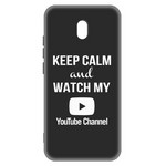 Чехол-накладка Krutoff Silicone Case YouTube для Xiaomi Redmi 8A (черный) Чехол-накладка Krutoff Silicone Case YouTube для Xiaomi Redmi 8A (черный)