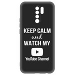 Чехол-накладка Krutoff Silicone Case YouTube для Xiaomi Redmi 9 (черный) Чехол-накладка Krutoff Silicone Case YouTube для Xiaomi Redmi 9 (черный)