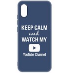 Чехол-накладка Krutoff Silicone Case YouTube для Xiaomi Redmi 9A (синий) Чехол-накладка Krutoff Silicone Case YouTube для Xiaomi Redmi 9A (синий)