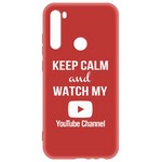 Чехол-накладка Krutoff Silicone Case YouTube для Xiaomi Redmi Note 8 (красный) Чехол-накладка Krutoff Silicone Case YouTube для Xiaomi Redmi Note 8 (красный)