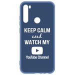 Чехол-накладка Krutoff Silicone Case YouTube для Xiaomi Redmi Note 8 (синий) Чехол-накладка Krutoff Silicone Case YouTube для Xiaomi Redmi Note 8 (синий)