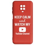 Чехол-накладка Krutoff Silicone Case YouTube для Xiaomi Redmi Note 9 Pro/ 9S (красный) Чехол-накладка Krutoff Silicone Case YouTube для Xiaomi Redmi Note 9 Pro/ 9S (красный)